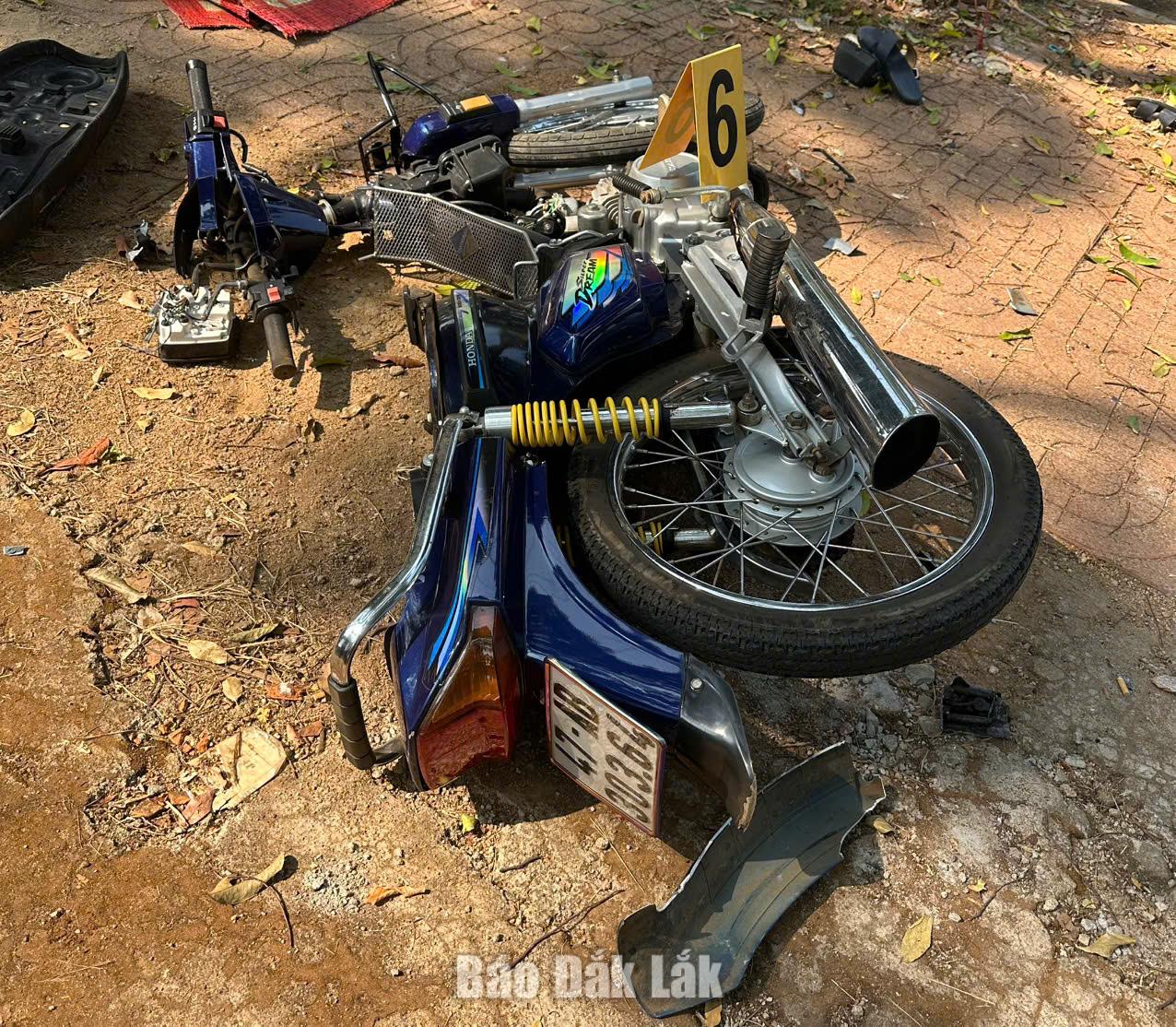 Hiện trường vụ tai nạn.