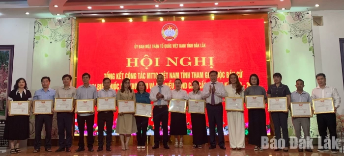 Tổng kết công tác Mặt trận Tổ quốc Việt Nam tỉnh tham gia cuộc bầu cử đại biểu Quốc hội khóa XVI và đại biểu HĐND các cấp