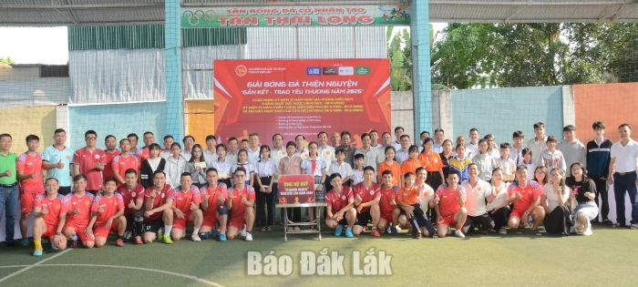 Giải bóng đá thiện nguyện “Gắn kết – trao yêu thương năm 2026”