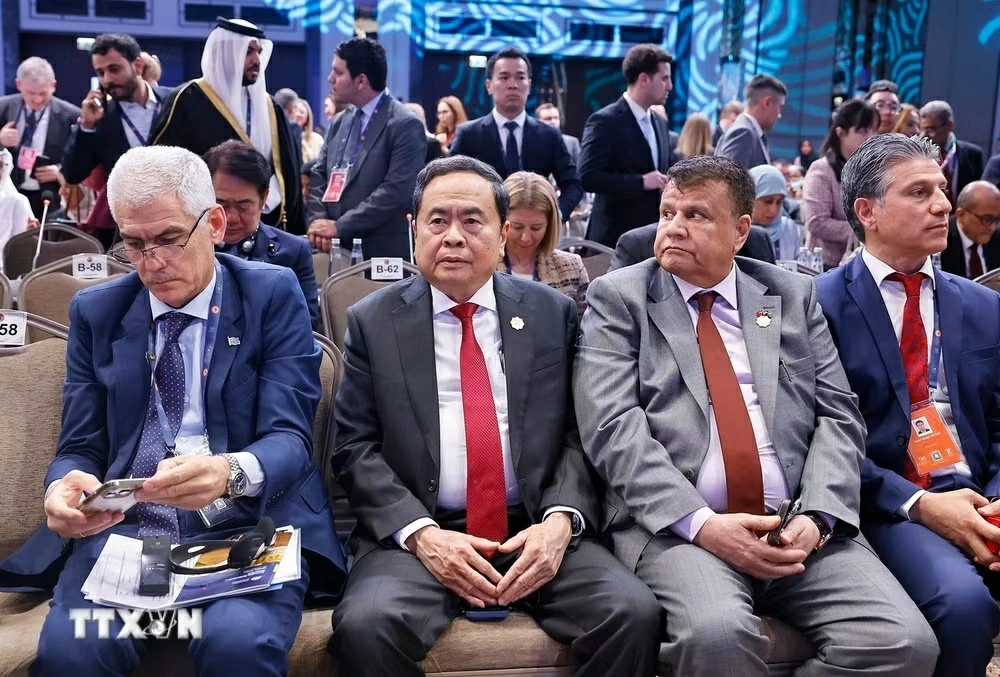 Chủ tịch Quốc hội Trần Thanh Mẫn dự Phiên khai mạc Đại hội đồng lần thứ 152 của Liên minh Nghị viện thế giới (IPU-152). Ảnh: TTXVN