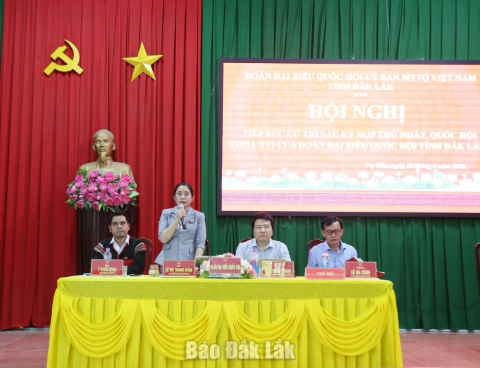 Đại biểu Quốc hội tỉnh tiếp xúc cử tri các xã Vụ Bổn, Ea Kly, Ea Phê và Tân Tiến