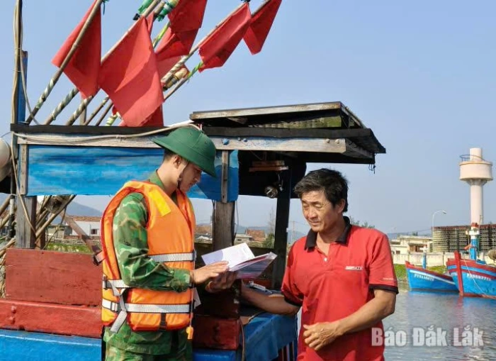 Đồn Biên phòng Hòa Hiệp Nam tuần tra, kiểm soát, tuyên truyền chống khai thác IUU