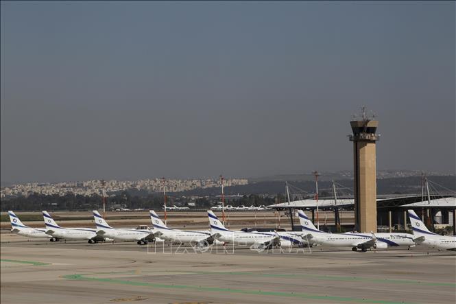 Máy bay của hãng hàng không El Al tại sân bay quốc tế Ben Gurion, gần Tel Aviv, Israel. Ảnh: THX/TTXVN