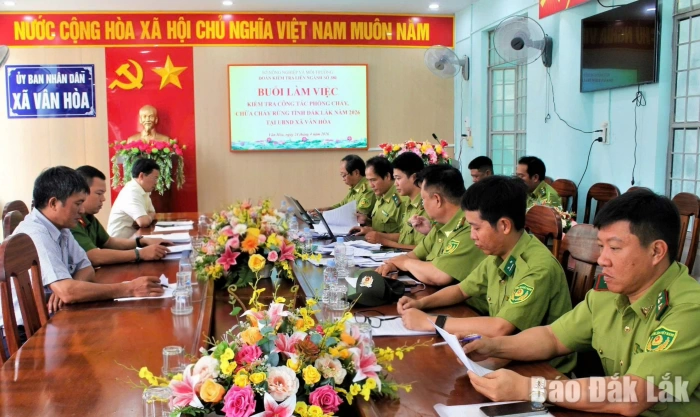 Kiểm tra công tác phòng cháy chữa cháy rừng tại xã Vân Hòa