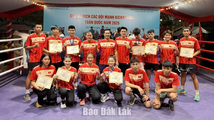 Giải vô địch các đội mạnh kick boxing toàn quốc: Đắk Lắk đoạt 7 huy chương Giải vô địch các đội mạnh kick boxing toàn quốc: Đắk Lắk đoạt 7 huy chương