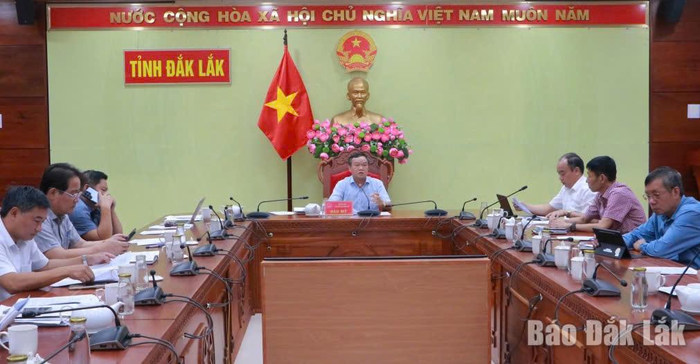 Phó Chủ tịch UBND tỉnh Đào Mỹ chủ trì buổi làm việc.