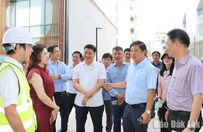 Bí thư Tỉnh ủy Lương Nguyễn Minh Triết kiểm tra các dự án chậm tiến độ tại phường Bình Kiến