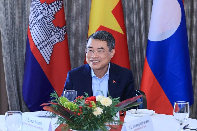Thủ tướng Lê Minh Hưng khẳng định trên cương vị mới sẽ nỗ lực vun đắp quan hệ ba nước, cùng đưa tình nghĩa truyền thống giữa ba nước thành động lực phát triển - Ảnh: VGP/Nhật Bắc