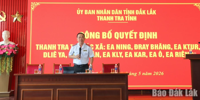 45 ngày thanh tra công tác cấp giấy chứng nhận quyền sử dụng đất tại 9 xã