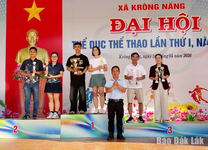Bế mạc Đại hội Thể dục thể thao xã Krông Năng