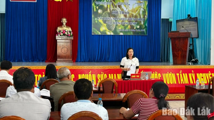 Hội thảo xây dựng nhãn hiệu chứng nhận “Sầu riêng Sông Hinh”