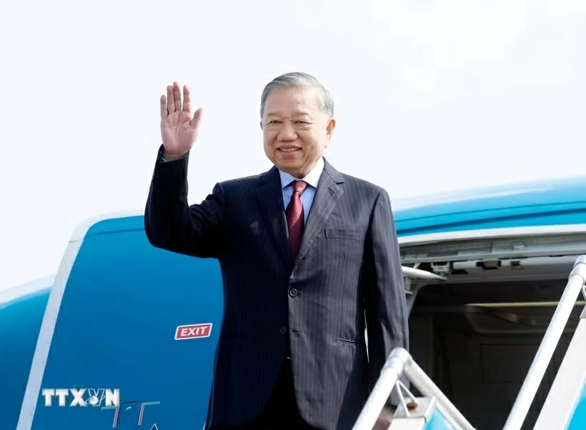 Tổng Bí thư, Chủ tịch nước Tô Lâm lên đường thăm cấp Nhà nước tới Ấn Độ. Ảnh: TTXVN