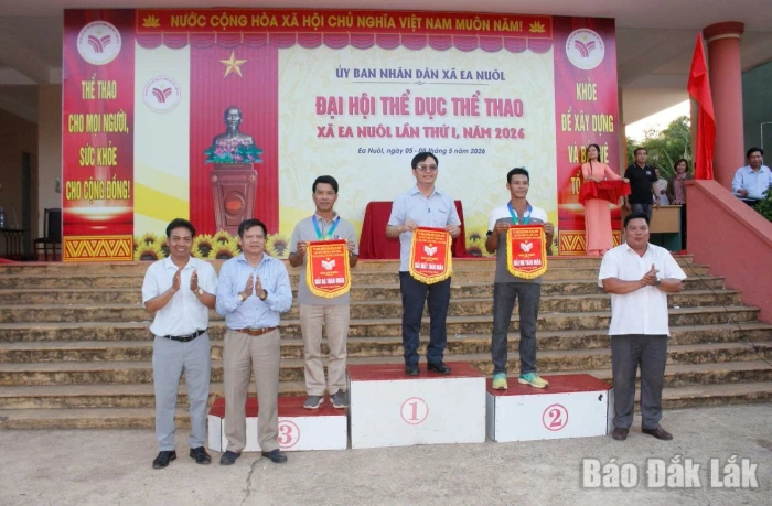Bế mạc Đại hội Thể dục thể thao xã Ea Nuôl