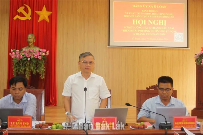 Xã Ô Loan sơ kết công tác phát triển khoa học, công nghệ và chuyển đổi số 6 tháng đầu năm 2026