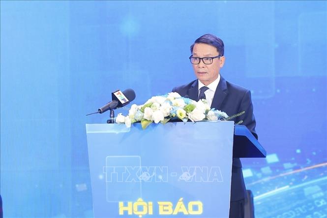 Phó Chủ tịch thường trực Hội Nhà báo Việt Nam Nguyễn Đức Lợi phát biểu. Ảnh: Minh Quyết/TTXVN