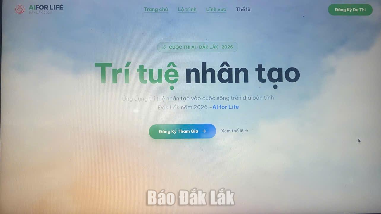 Giao diện đă2ng ký tham gia Cuộc thi