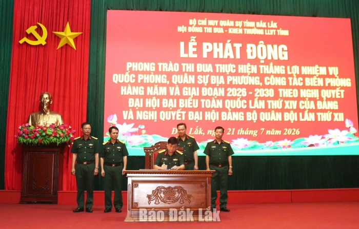 Bộ Chỉ huy Quân sự tỉnh phát động thi đua thực hiện thắng lợi nhiệm vụ quân sự, quốc phòng, biên phòng