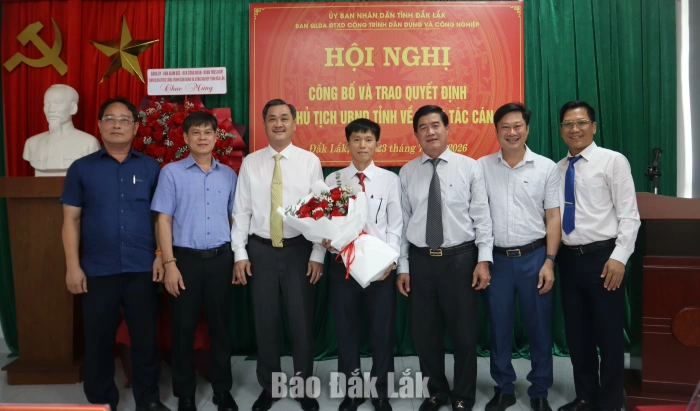 Điều động, bổ nhiệm Phó Giám đốc Ban Quản lý dự án đầu tư xây dựng công trình dân dụng và công nghiệp tỉnh Đắk Lắk