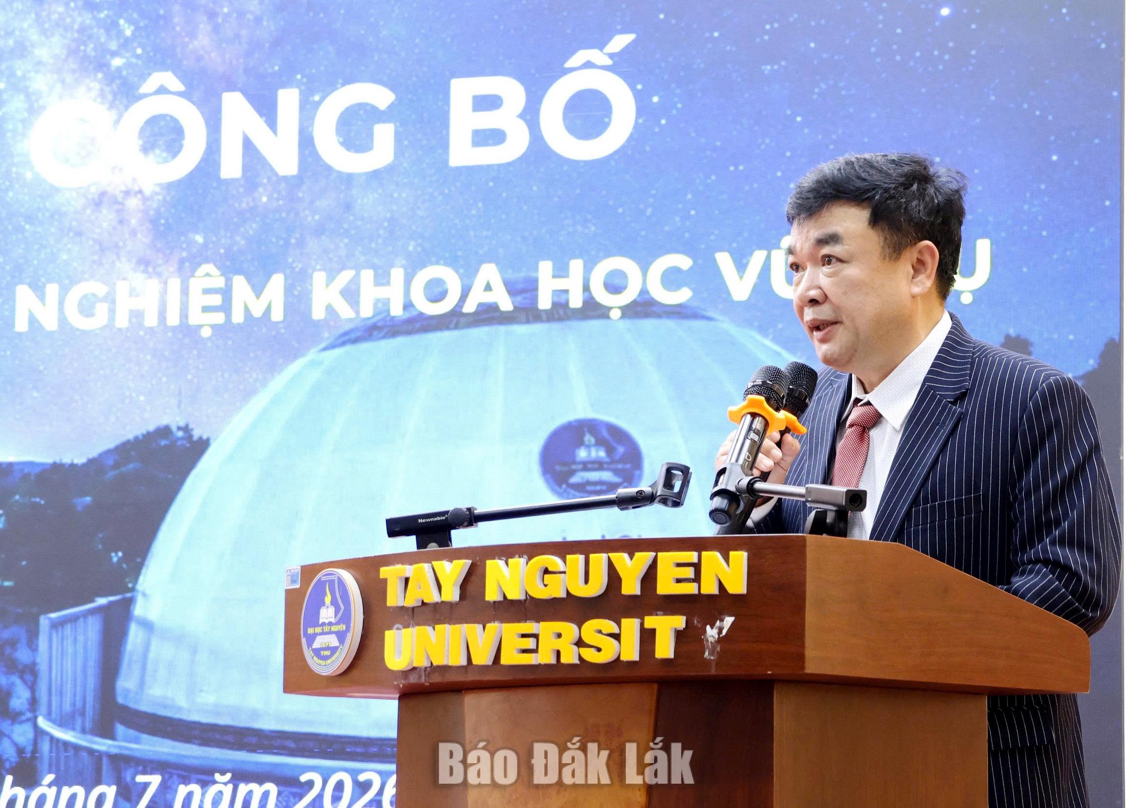 PGS.TS. Lê Đức Niêm, Phó hiệu trưởng Trường Đại học Tây Nguyên phát biểu tại hội nghị.