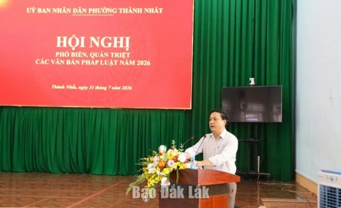 Phường Thành Nhất phổ biến các văn bản pháp luật năm 2026