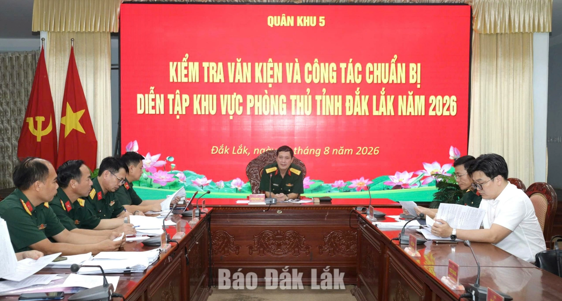 Đoàn công tác Quân khu 5 kiểm tra công tác chuẩn bị diễn tập tại Đắk Lắk.