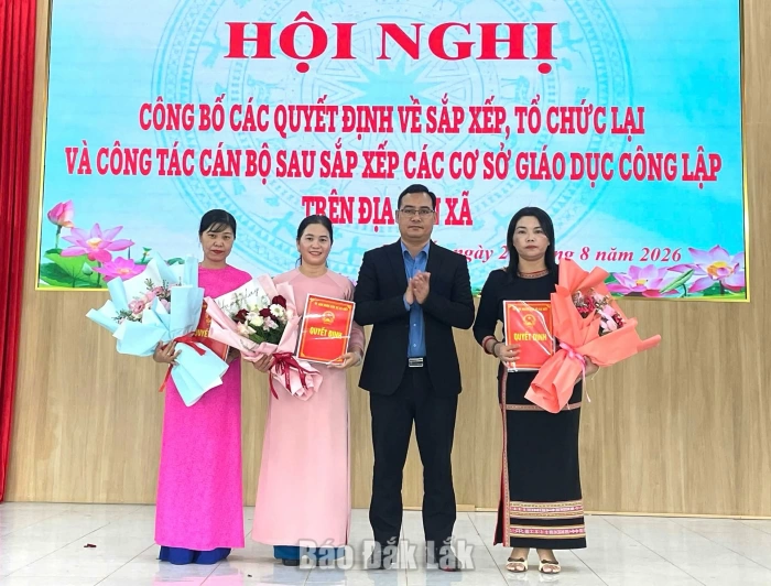 Xã Ea Kiết còn 4 trường học công lập sau sắp xếp