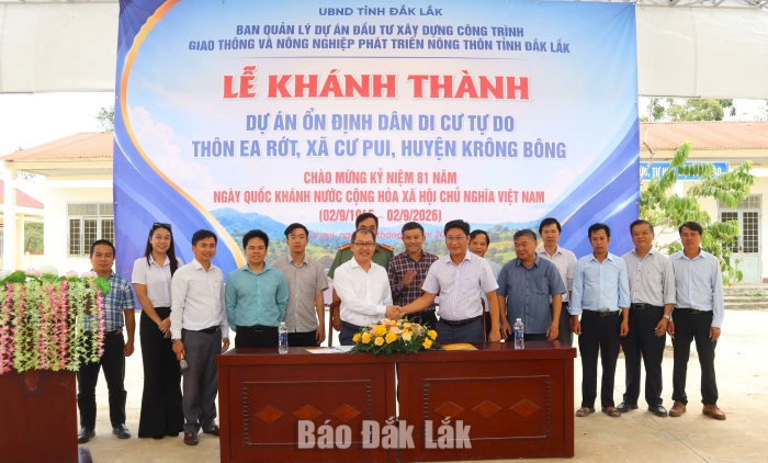 Khánh thành Dự án ổn định dân di cư tự do thôn Ea Rớt