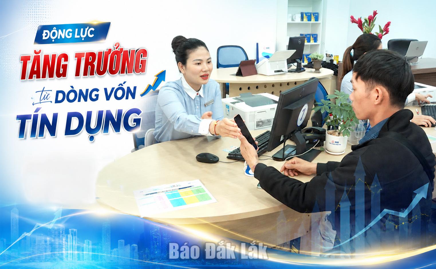 MB Đắk Lắk đẩy mạnh số hóa thủ tục để giúp doanh nghiệp, người dân tiếp cận vốn nhanh chóng. Ảnh: K.Lê