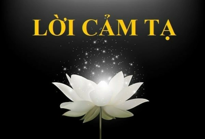 LỜI CẢM TẠ