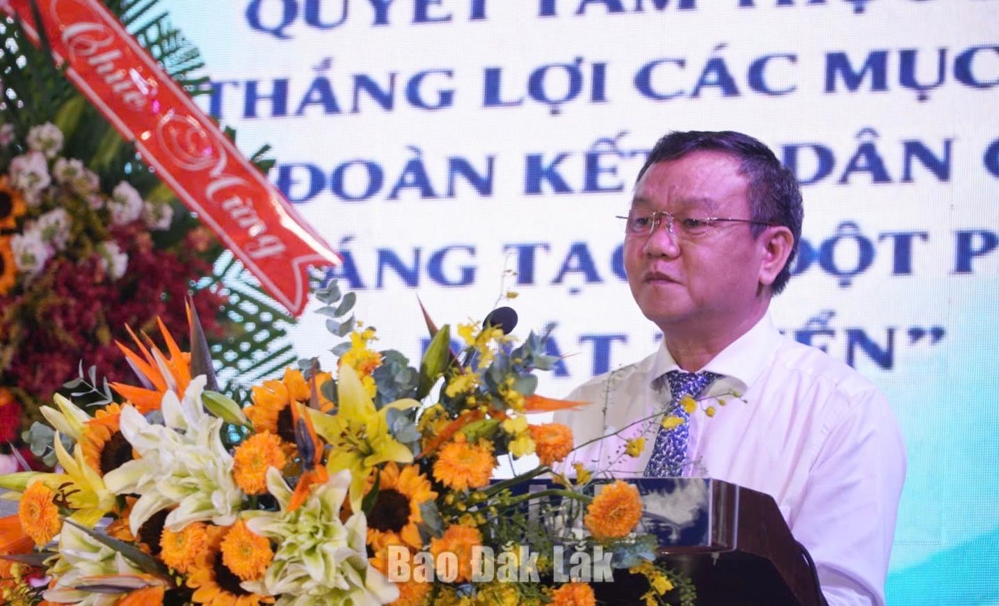 Phó Chủ tịch UBND tỉnh Đào Mỹ phát biểu tại Đại hội.