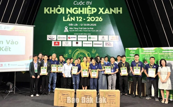 Đắk Lắk có 2 dự án vào Vòng chung kết Cuộc thi Khởi nghiệp xanh toàn quốc năm 2026