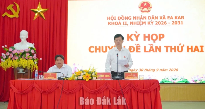 HĐND xã Ea Kar thông qua 4 nghị quyết tại Kỳ họp chuyên đề lần thứ hai