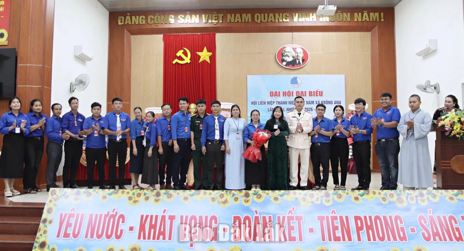 Ủy ban Hội LHTN Việt Nam xã Krông Ana khóa I, nhiệm kỳ 2026 – 2029 ra mắt đại hội.