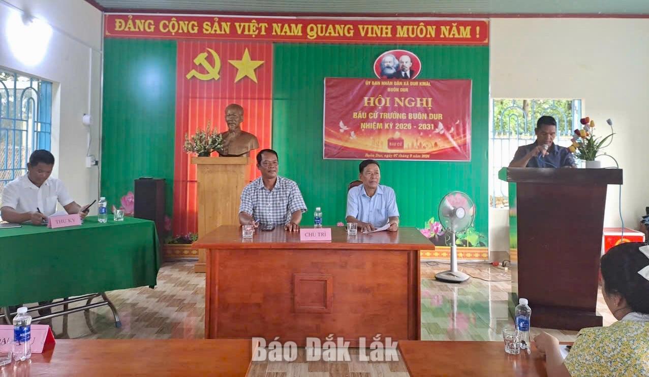 Công tác bầu Trưởng thôn, Trưởng buôn tại xã Dur Kmăl diễn ra nghiêm túc, dân chủ, đúng trình tự.