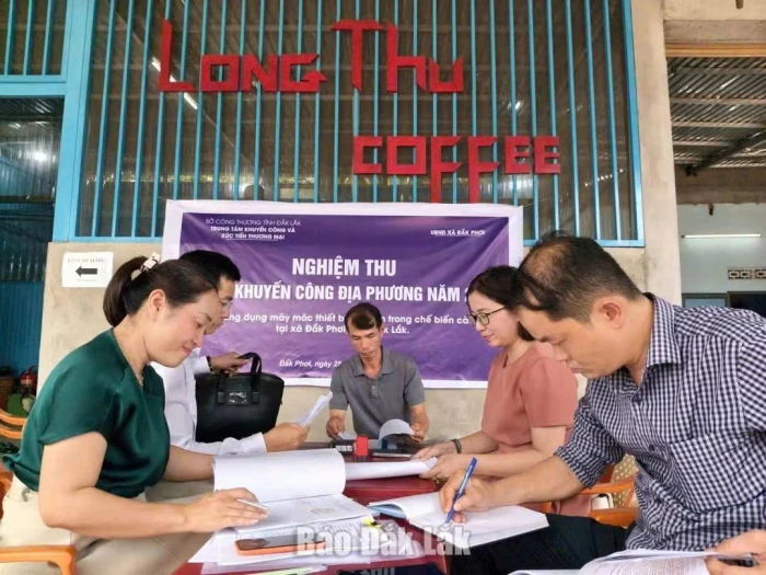 Nghiệm thu kết quả thực hiện Đề án khuyến công tại xã Đắk Phơi