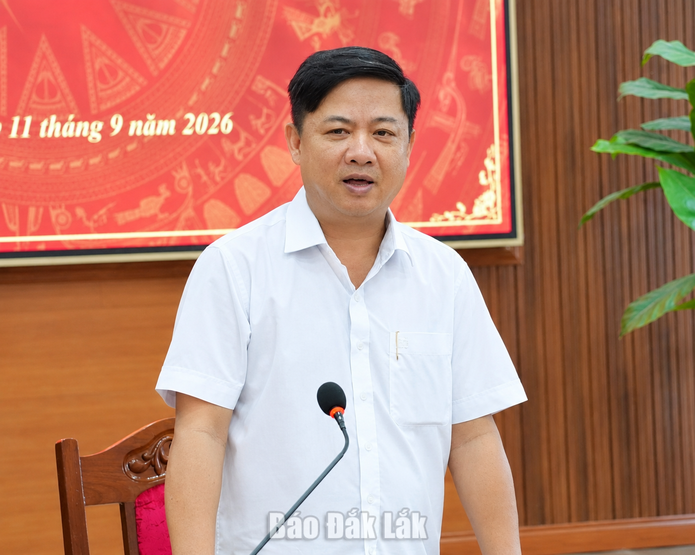 Đồng chí Lương Nguyễn Minh Triết, Ủy viên Trung ương Đảng, Bí thư Tỉnh ủy, Trưởng Đoàn ĐBQH tỉnh phát biểu kết luận buổi làm việc.