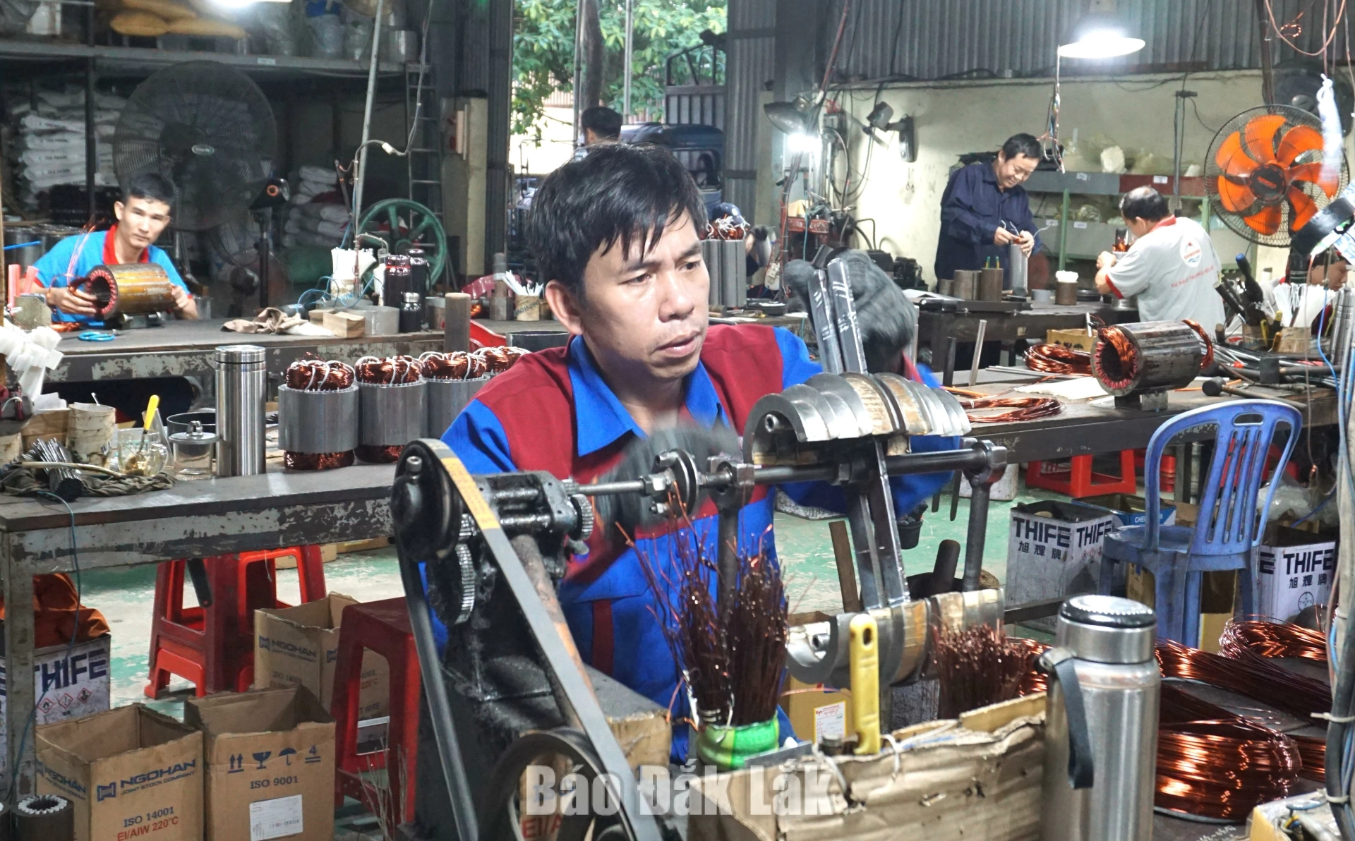 Một doanh nghiệp hoạt động tại Cụm công nghiệp Tân An.