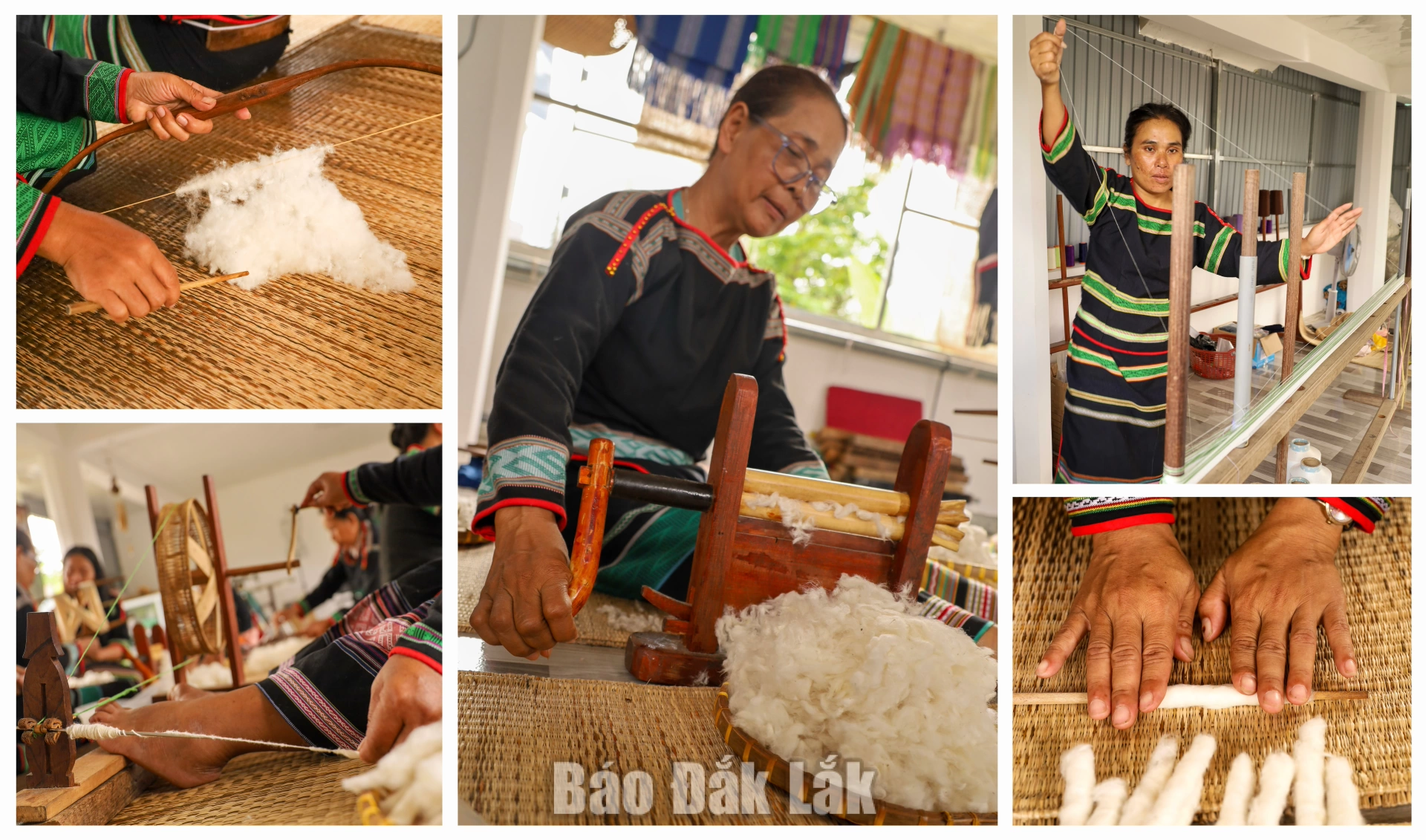 Từ tách hạt, bung bông, cuốn bông, kéo sợi, cuốn chỉ… mỗi công đoạn đều đòi hỏi sự kiên trì, khéo léo và kinh nghiệm của người thợ.