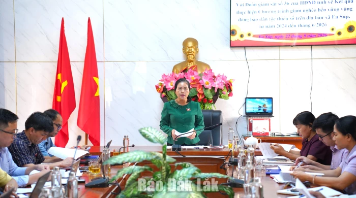 Đoàn giám sát số 36 làm việc tại xã Ea Súp về công tác giảm nghèo vùng đồng bào dân tộc thiểu số