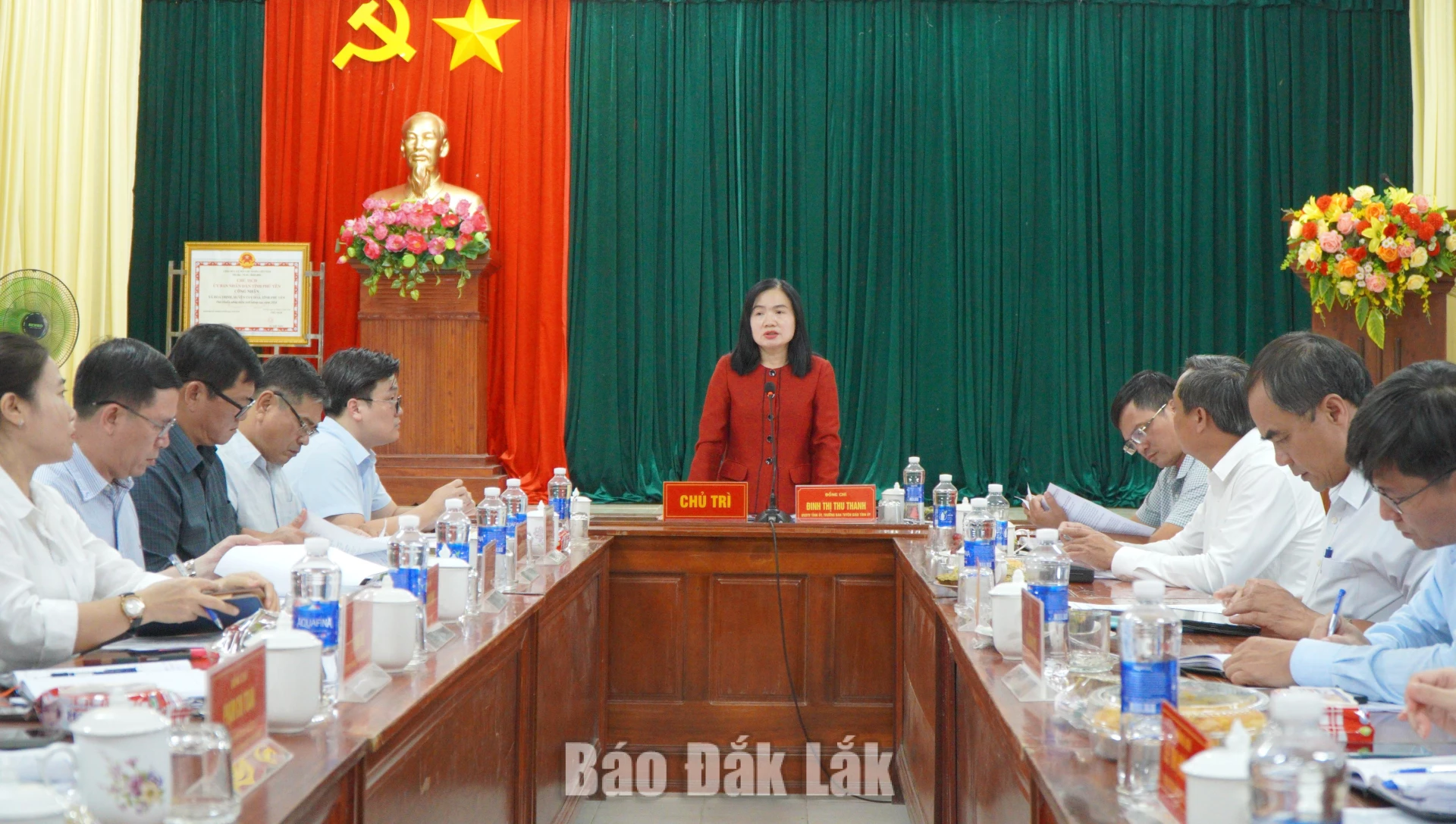 Đoàn Giám sát số 03 của Ban Chỉ đạo phòng, chống tham nhũng, lãng phí, tiêu cực tỉnh Đắk Lắk làm việc với xã Hòa Thịnh và Hòa Mỹ.