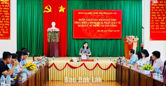 Đoàn ĐBQH tỉnh giám sát quản lý, sử dụng tài sản công tại phường Sông Cầu