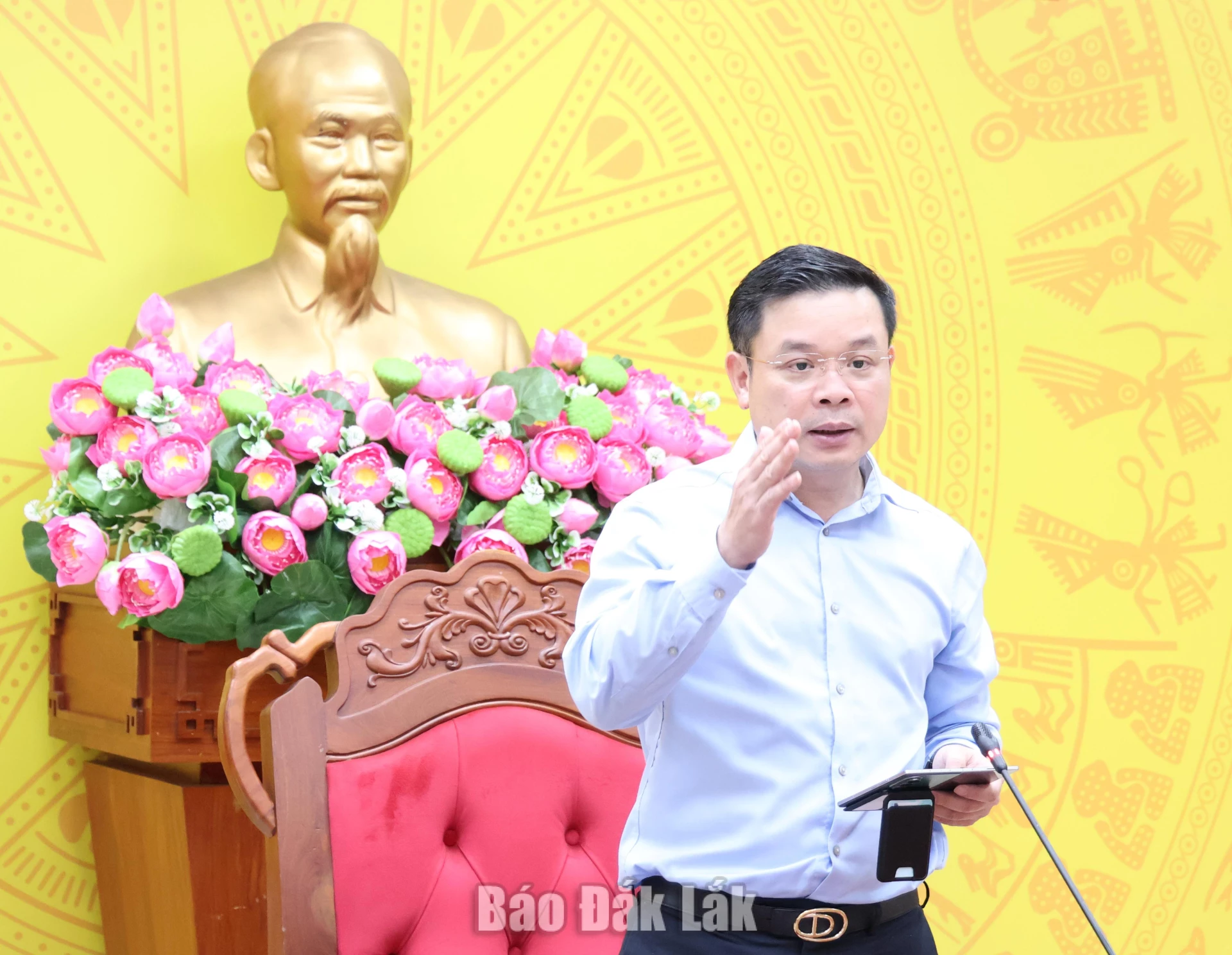 Ủy viên dự khuyết Trung ương Đảng, Phó Bí thư Tỉnh ủy, Chủ tịch UBND tỉnh Đắk Lắk Đỗ Hữu Huy kết luận cuộc họp.