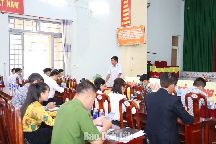 Kiểm tra, giám sát đợt 2 tại Ban Thường vụ Đảng ủy 4 xã