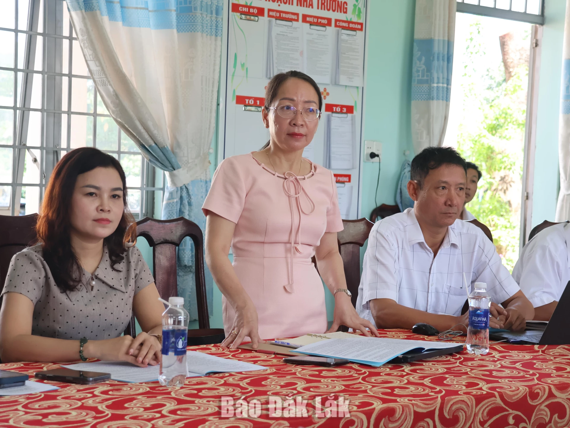 Đại diện lãnh đạo Sở GD&ĐT phát biểu tại buổi khảo sát.