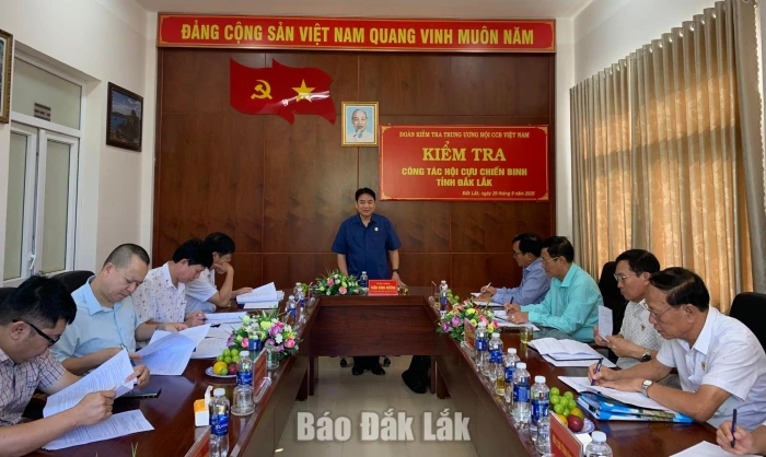 Trung ương Hội Cựu chiến binh Việt Nam kiểm tra công tác hội tại Đắk Lắk