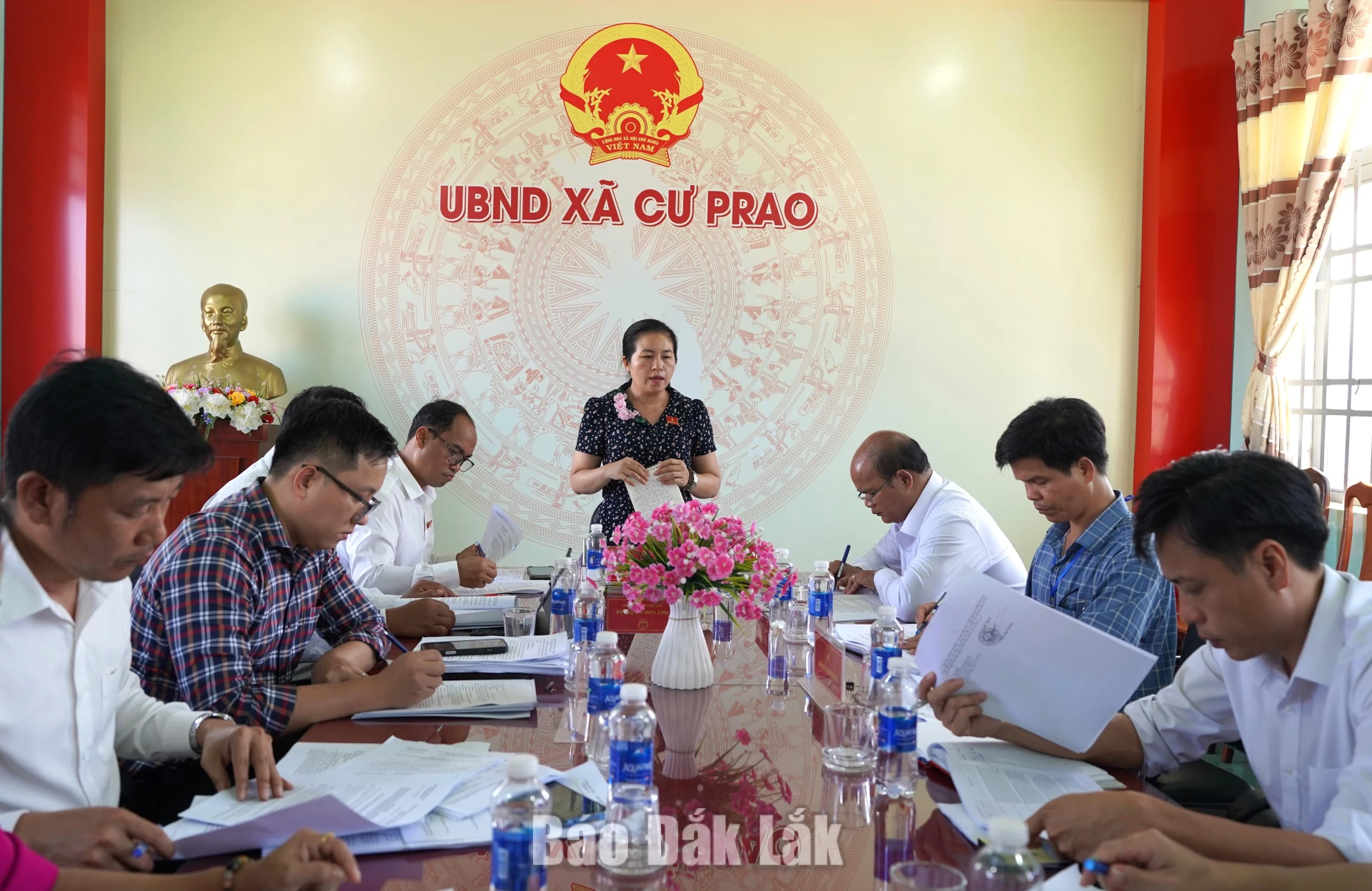 Trưởng Ban Dân tộc HĐND tỉnh, Trưởng đoàn giám sát Đỗ Thị Như Tình phát biểu kết luận buổi  làm việc.