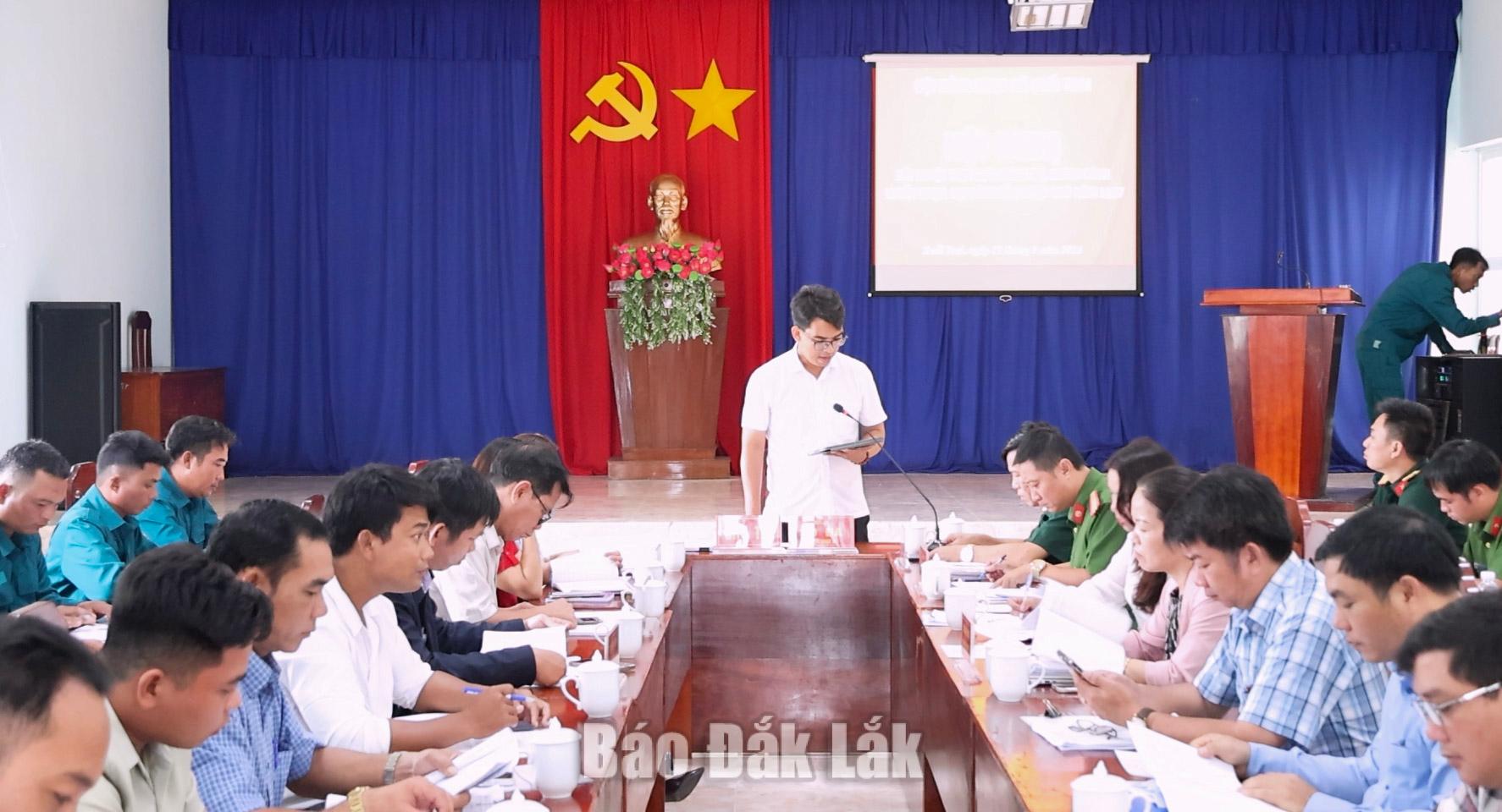 Hội đồng Nghĩa vụ Quân sự xã tổ chức Hội nghị xét duyệt thực lực chính trị, chính sách tuyển chọn, gọi công dân nhập ngũ năm 2027.