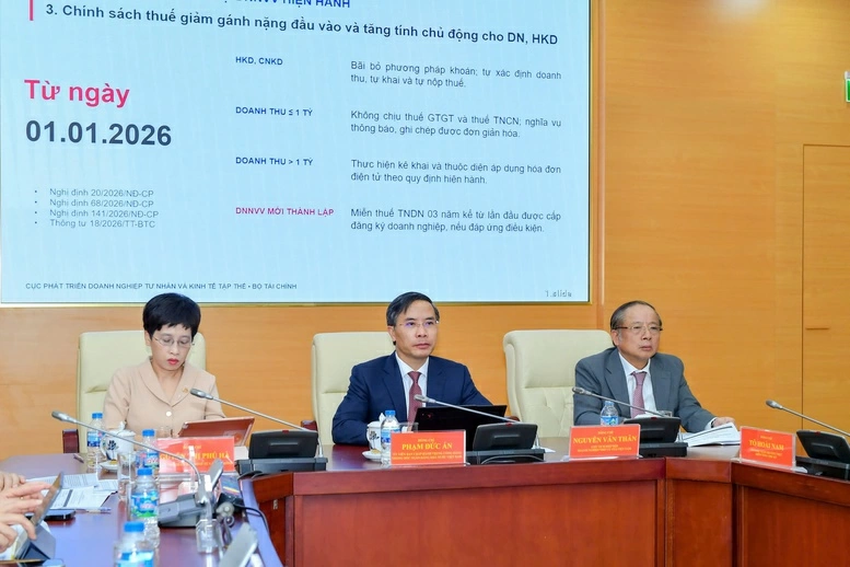Thống đốc NHNN Phạm Đức Ấn chủ trì Hội nghị Tăng cường khả năng tiếp cận vốn tín dụng cho doanh nghiệp nhỏ và vừa được tổ chức trực tiếp kết hợp trực tuyến tại các điểm cầu NHNN khu vực và các điểm cầu vệ tinh - Ảnh: baochinhphu.vn