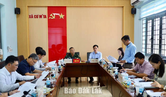 Đoàn kiểm tra, giám sát của Ban Thường vụ Tỉnh ủy làm việc với Đảng ủy xã Cư M’ta