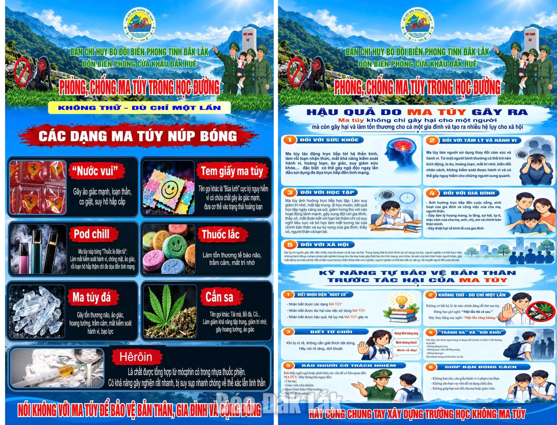 Đồn Biên phòng Cửa khẩu Đắk Ruê đẩy mạnh tuyên truyền 